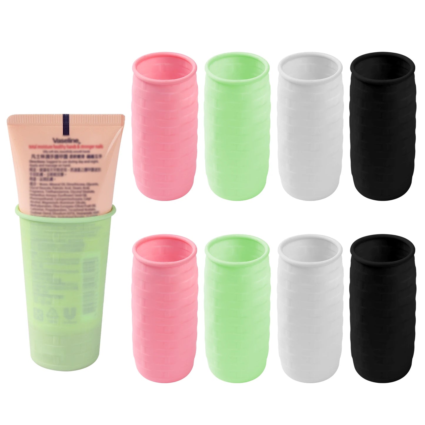 8Pcs Silicone Elastic Toiletries Covers