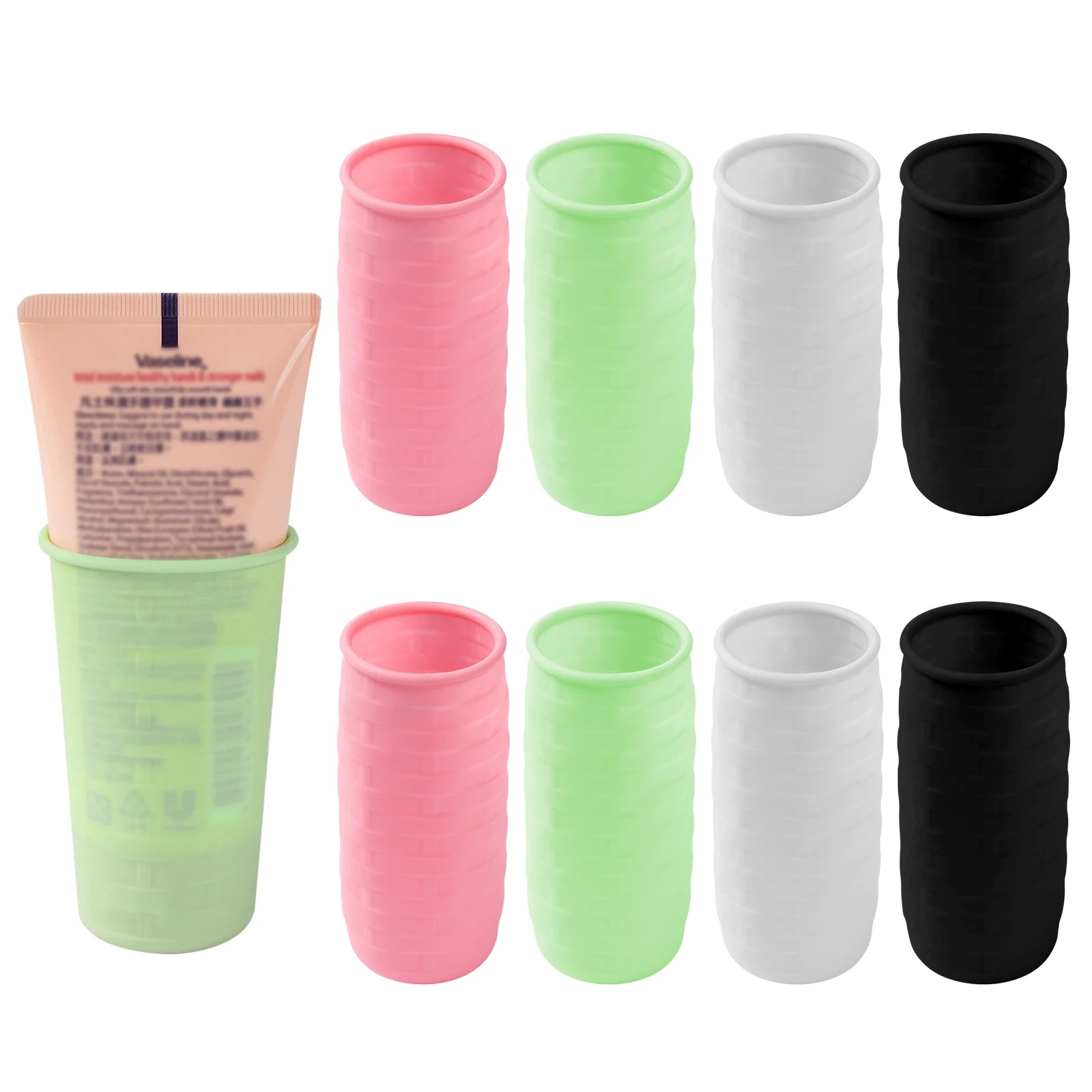 8Pcs Silicone Elastic Toiletries Covers