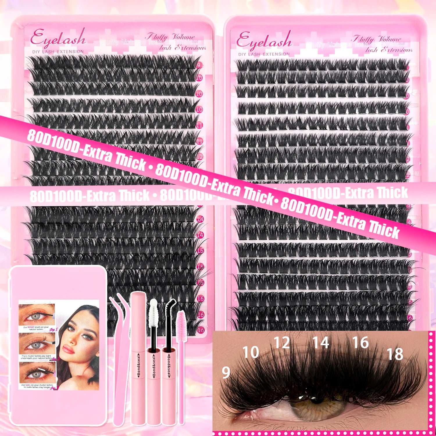 DIY Cluster Lashes Kit – Natural to Volume Look