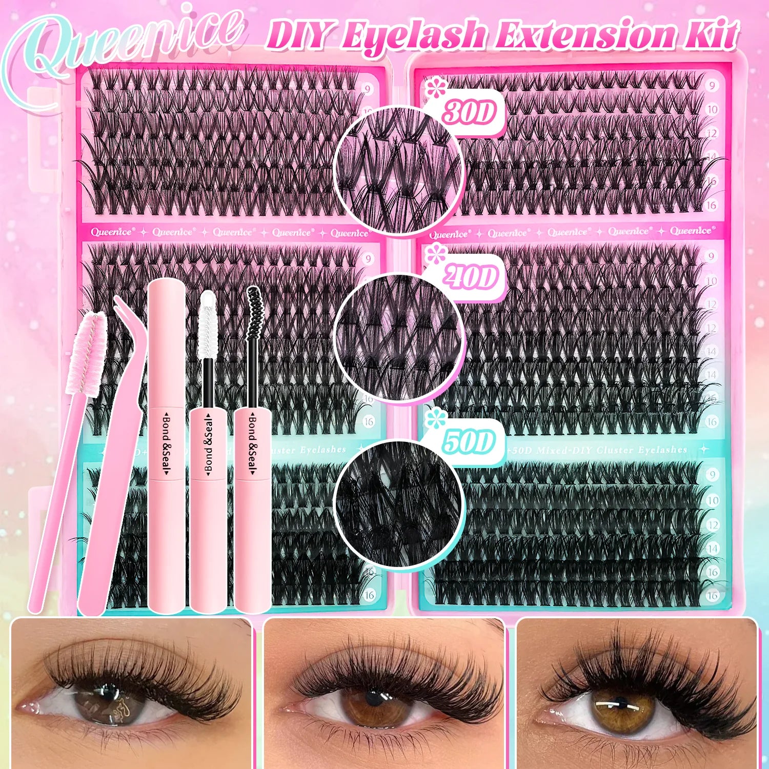 DIY Cluster Lashes Kit – Natural to Volume Look