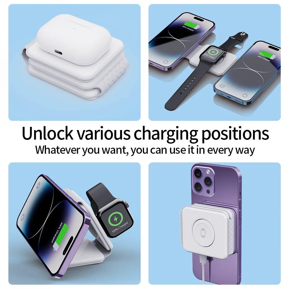 3 in 1 Foldable Portable Charging Station