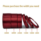 Satin Ribbon - 22M (6mm, 10mm, 15mm, 25mm, 38mm or 50mm)