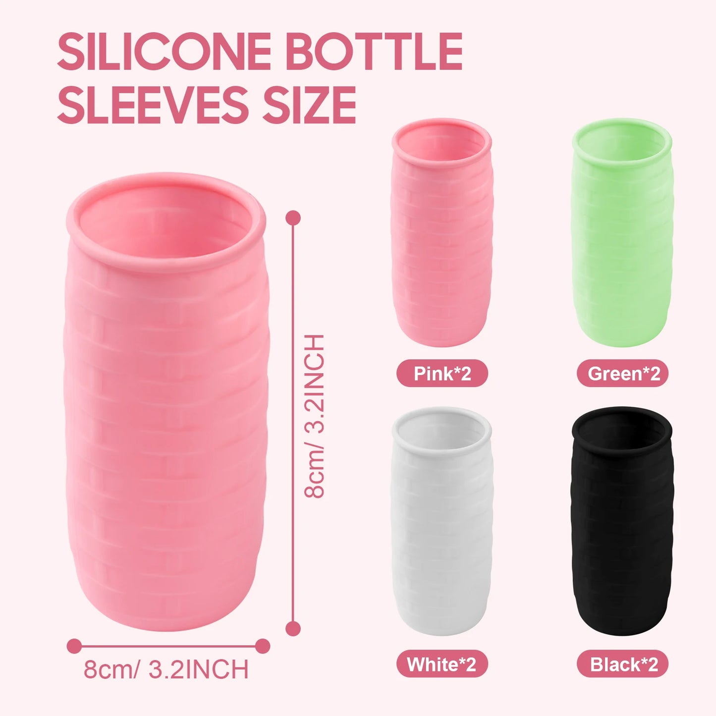 8Pcs Silicone Elastic Toiletries Covers