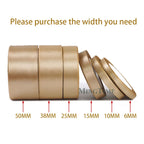 Satin Ribbon - 22M (6mm, 10mm, 15mm, 25mm, 38mm or 50mm)