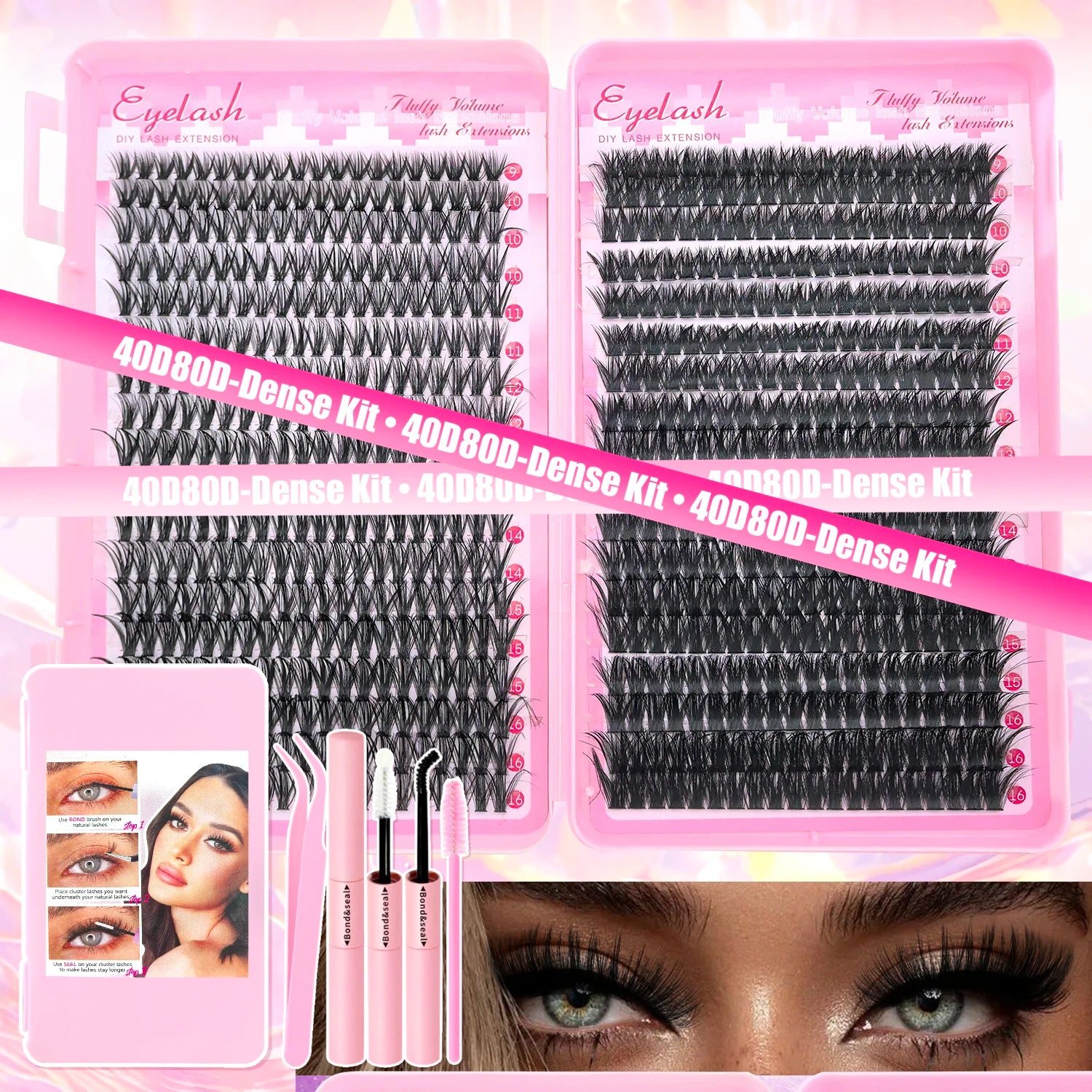 DIY Cluster Lashes Kit – Natural to Volume Look