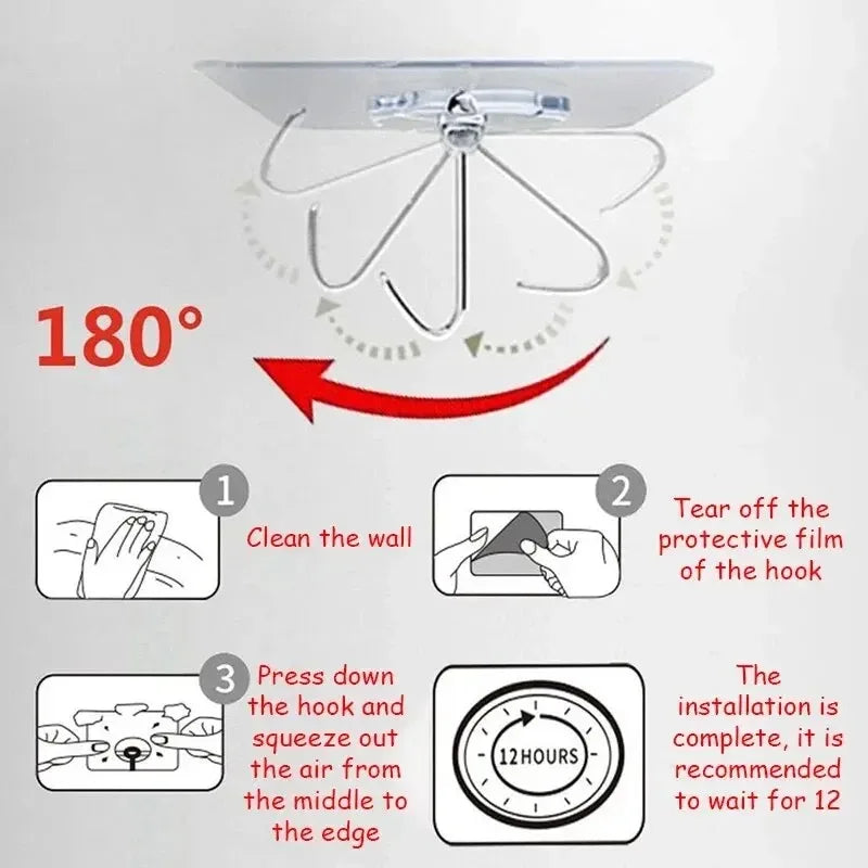 Clear PVC Multi-purpose Hooks